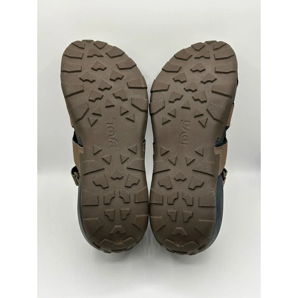Teva Omnium 2 Men Sz 12 Hiking Sandals Turkish Coffee Brown Closed Toe 1118941